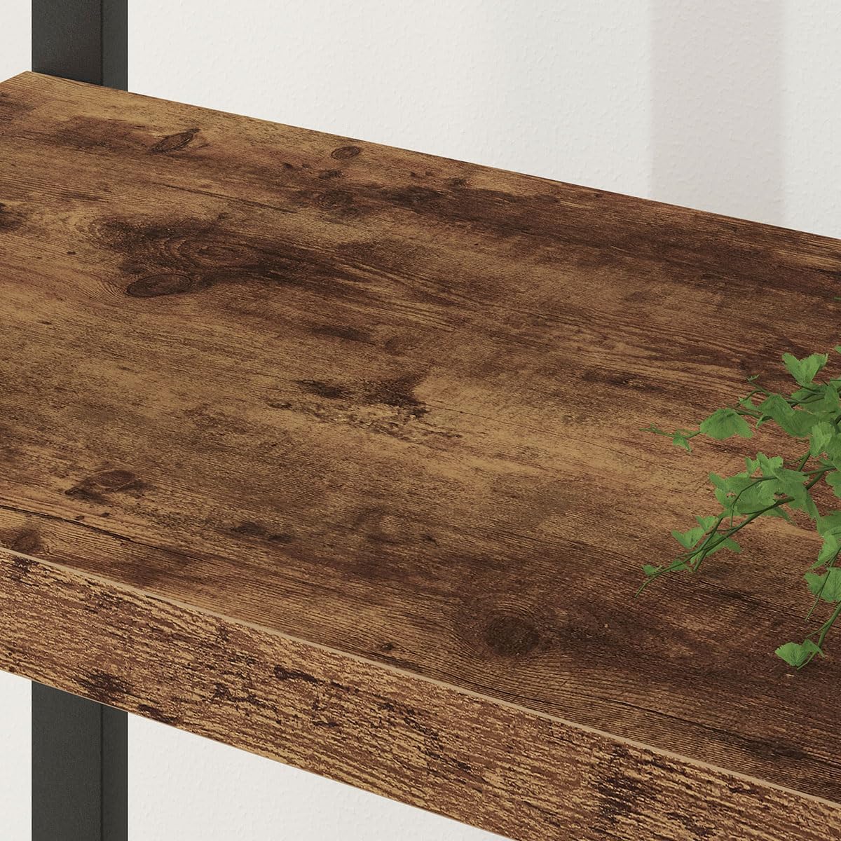 LVB Rustic Bookcases and Book Shelves, Metal Wood 6 Tier Bookshelf and Book Rack Storage, Industrial Vertical Display Etagere Book Case 6 Shelf, Vintage Large Book Shelf for Bedroom Living Room, Brown