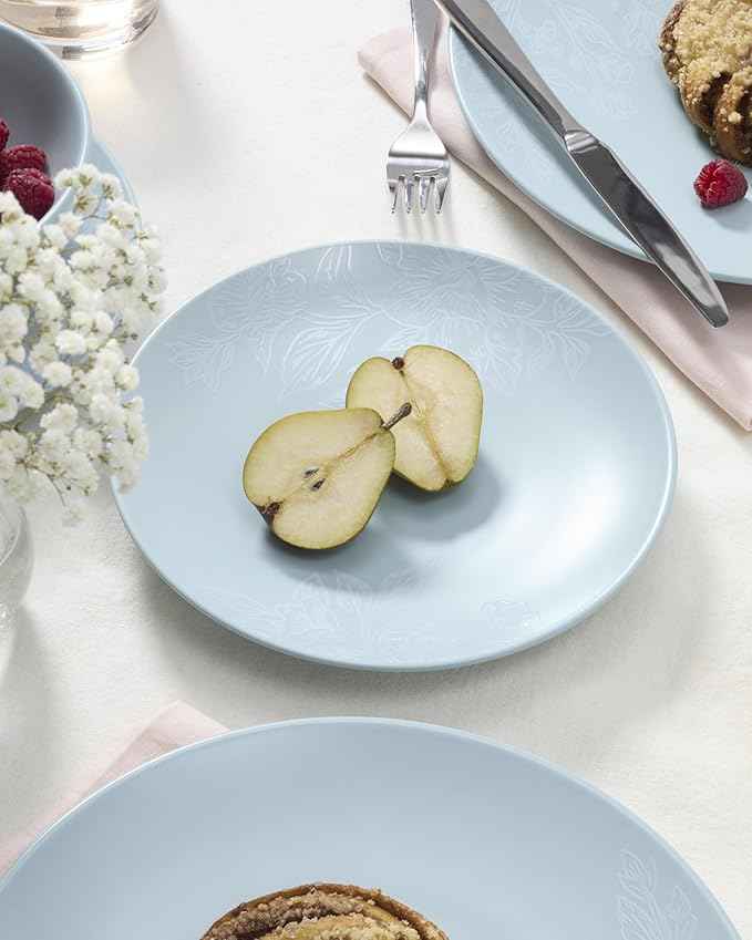 Oneida 897393 Roseto 12-Piece Dinnerware Set, French Blue