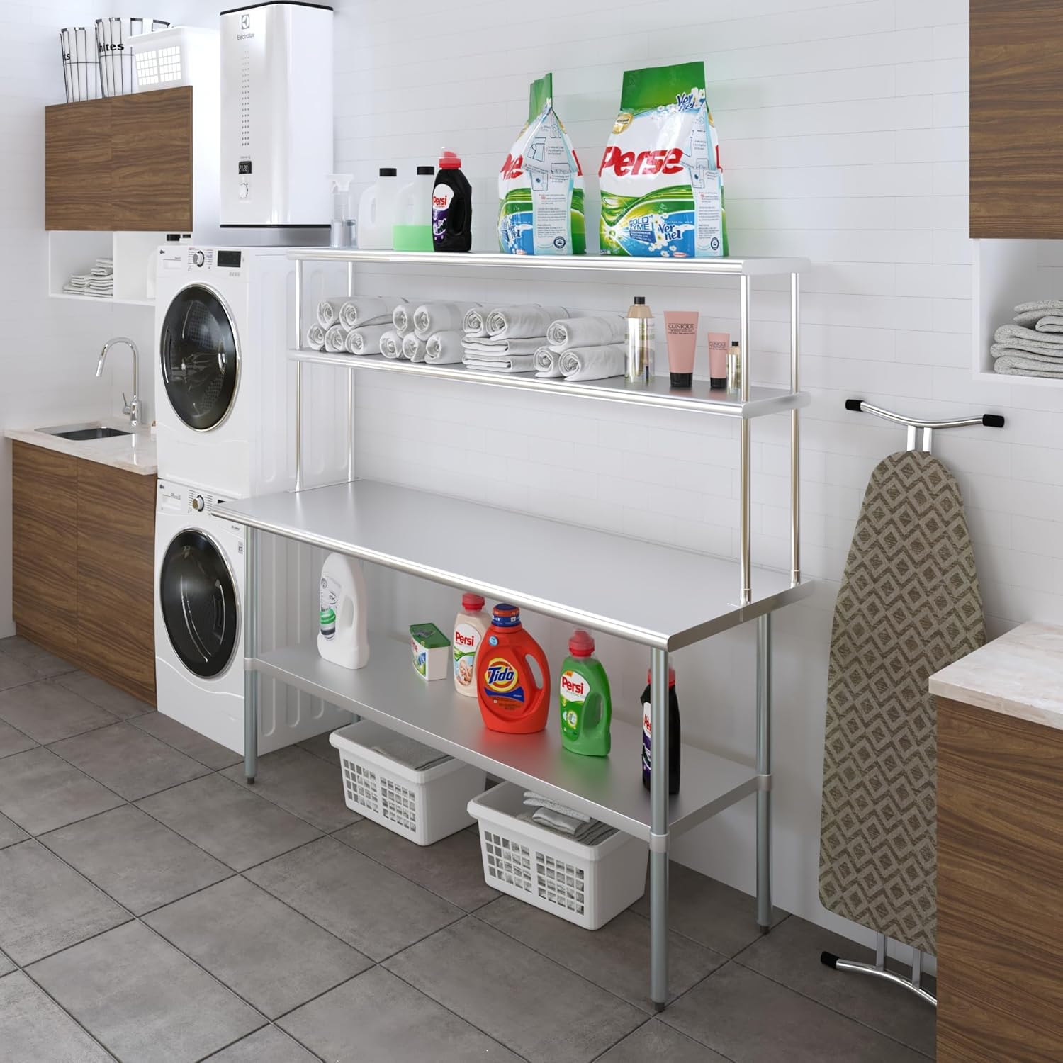 AmGood Double OverShelf Stainless Steel NSF - Many (72" Long x 12" Deep) - Lumora Casa