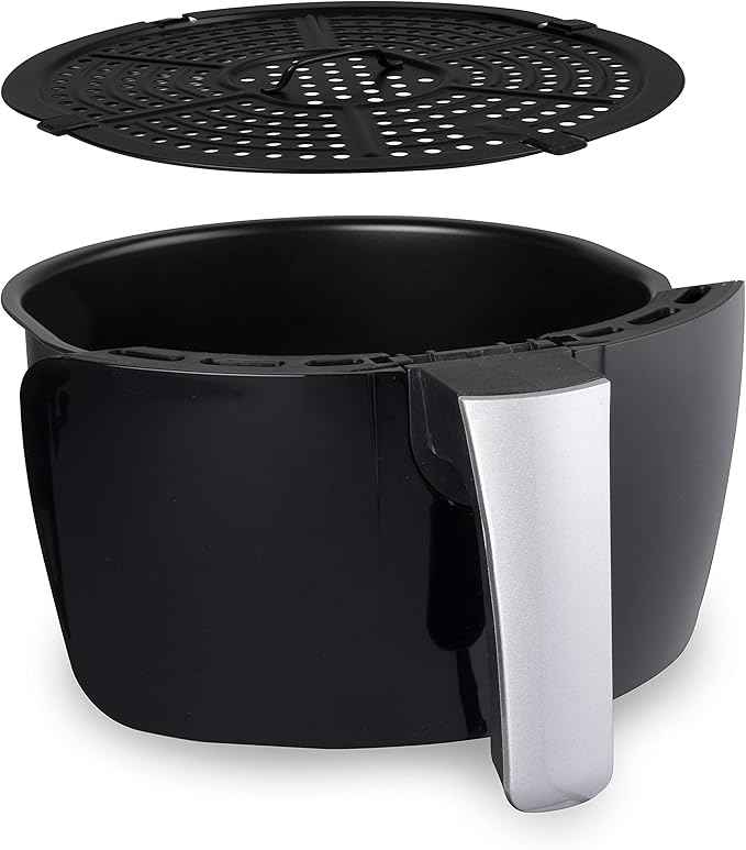 alpina Airfryer - Hot Air Fryer XL - Baking, Roasting, Grilling, Roasting and Frying - up to 80% Less Fat - 2-4 Persons - 3.2 liters - Black