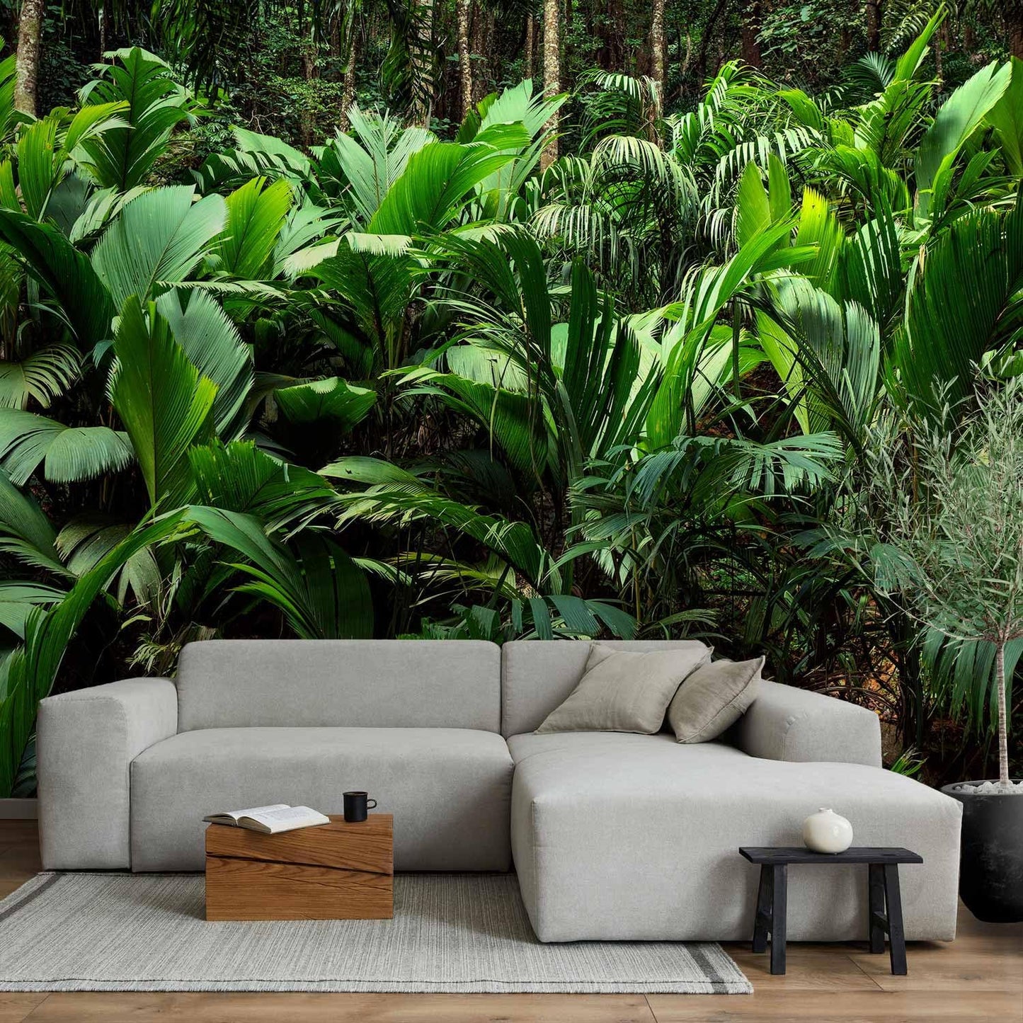 artgeist Premium Wall Mural Nature 138x101 in - XXL Non-Woven Wallpaper Fleece Wall Decor Photo Print Picture Image Design Botanical Plants Jungle Leaves b-B-0594-a-a