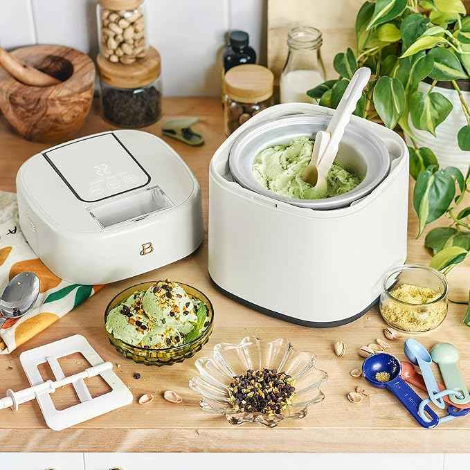 1.5 Quart Ice Cream Maker with Touch Control Panel, Freezer Bowl Design, Compact Electric Machine for Homemade Frozen Desserts, Gelato & Sorbet