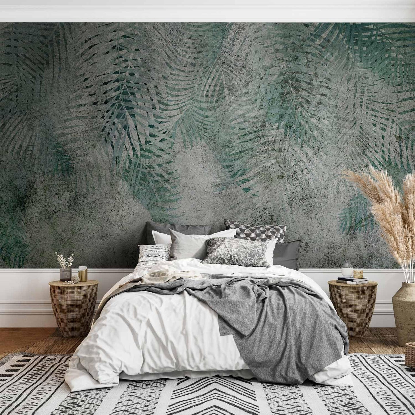 artgeist Premium Wall Mural Leaves 138x101 in - XXL Non-Woven Wallpaper Fleece Wall Decor Photo Print Picture Image Design Nature Botanical Plants Palm Abstract b-C-0861-a-a