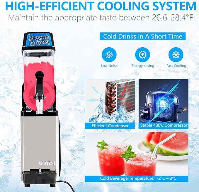 Garvee Slushie Machine 68 oz, Garvee All-in-One Slushy Maker for Home with LED Display & Auto-Clean, No Ice Needed & One-Touch Reservation, 6 Preset Programs for Frozen Margaritas, Ice Cream & Frappés
