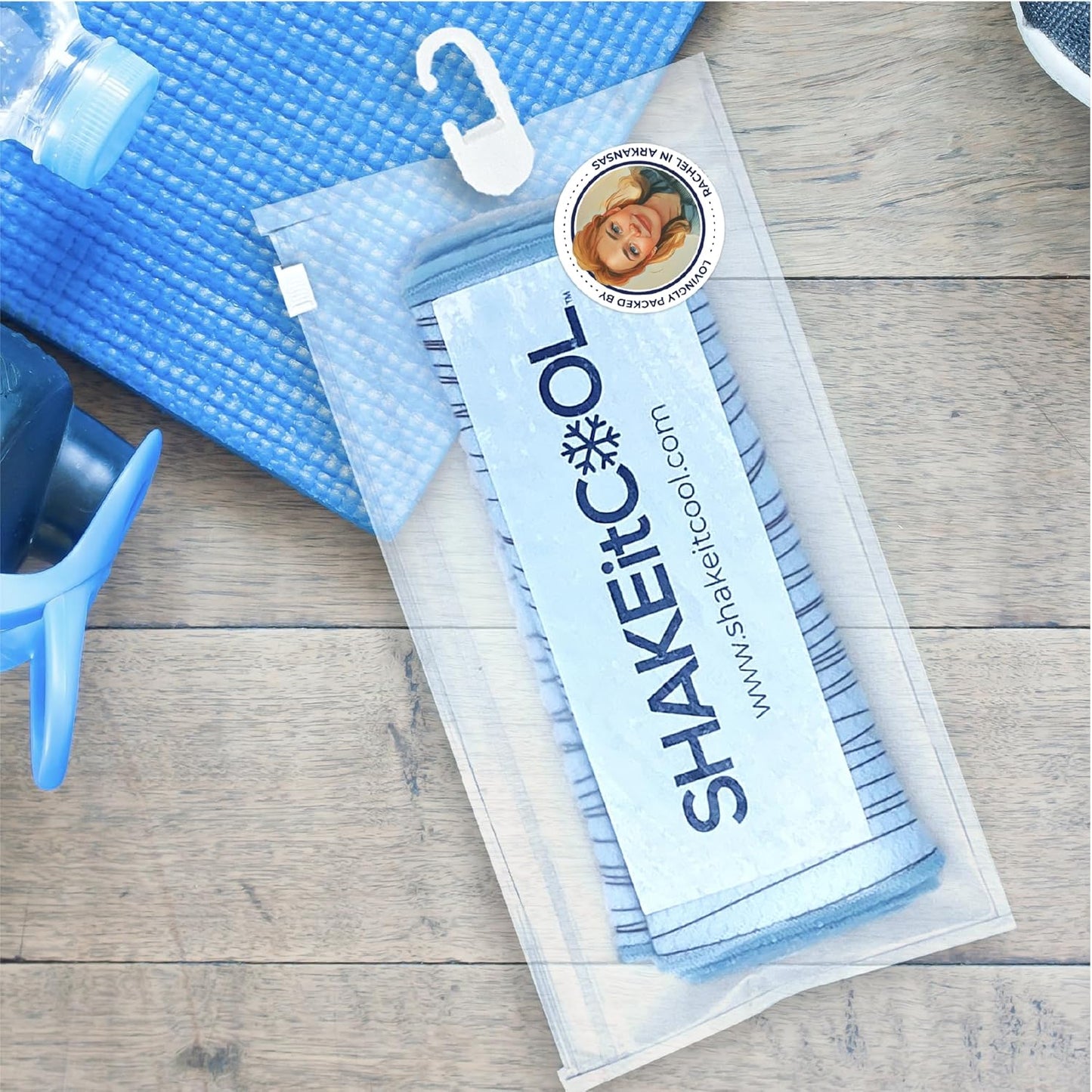 SHAKEitCOOL Original Cooling Towel – Be Cool in Style - Heat Relief, Soft, Lightweight, Sun Protection, Easy Clean - Perfect for Biking, Running, Yoga, Gym, Gardening - Sunset Mountain