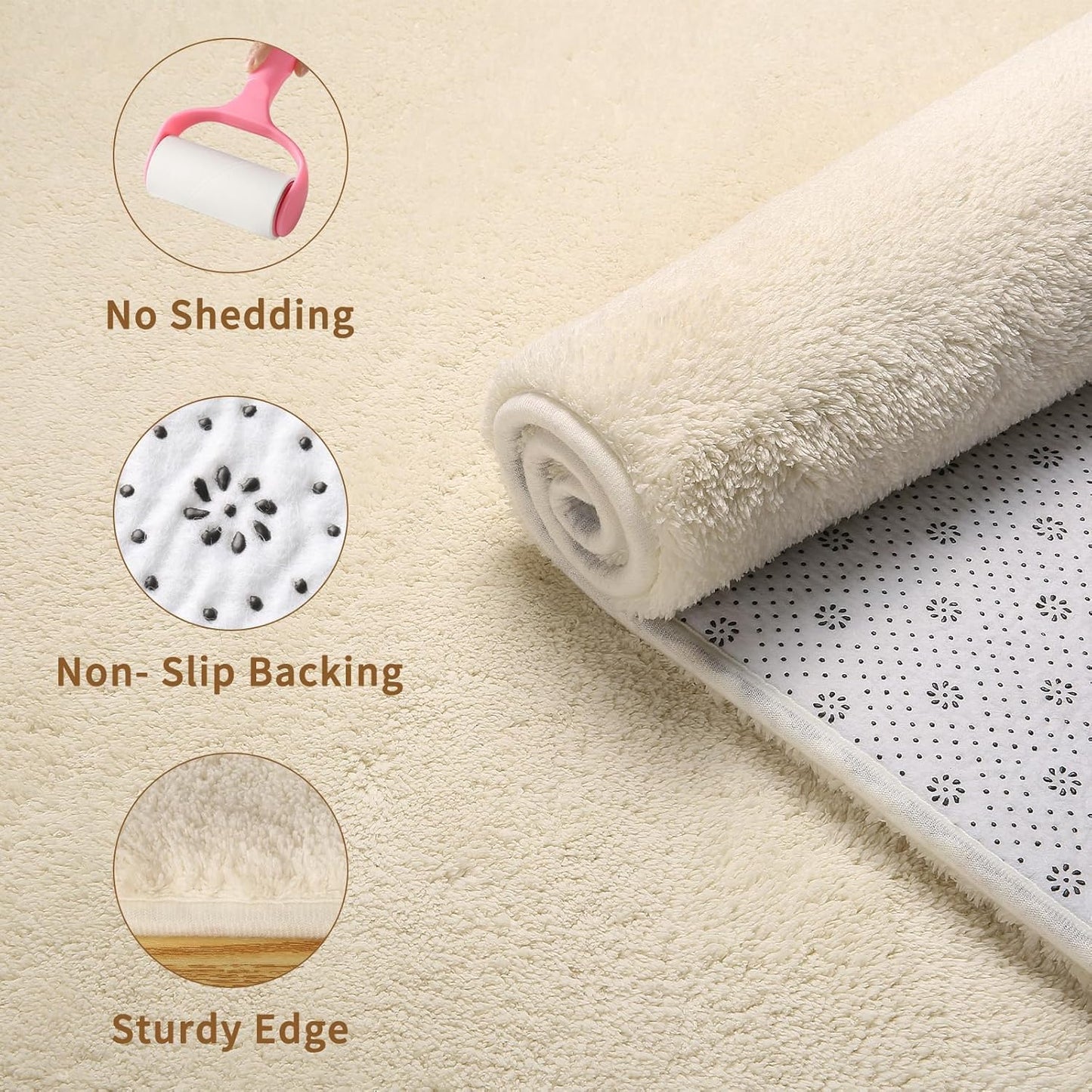 Sour Lemon 5x7 Area Rugs for Living Room, Soft Large Area Rug Fluffy Rugs for Bedroom，Machine Washable Area Rug Non Slip Carpet Rug for Living Room Playroom Kids Room Home Decor