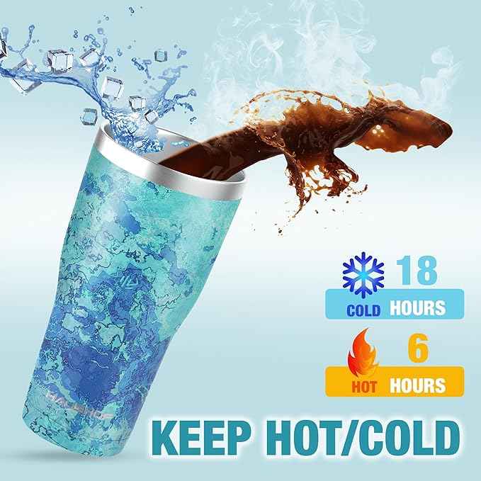 HAUSHOF 20 oz Tumbler, Stainless Steel Vacuum Coffee Tumbler, Durable Insulated Tumbler Cups for Hot and Cold Drinks, Portable Water Tumbler with Lid for Office, Camping, Sports