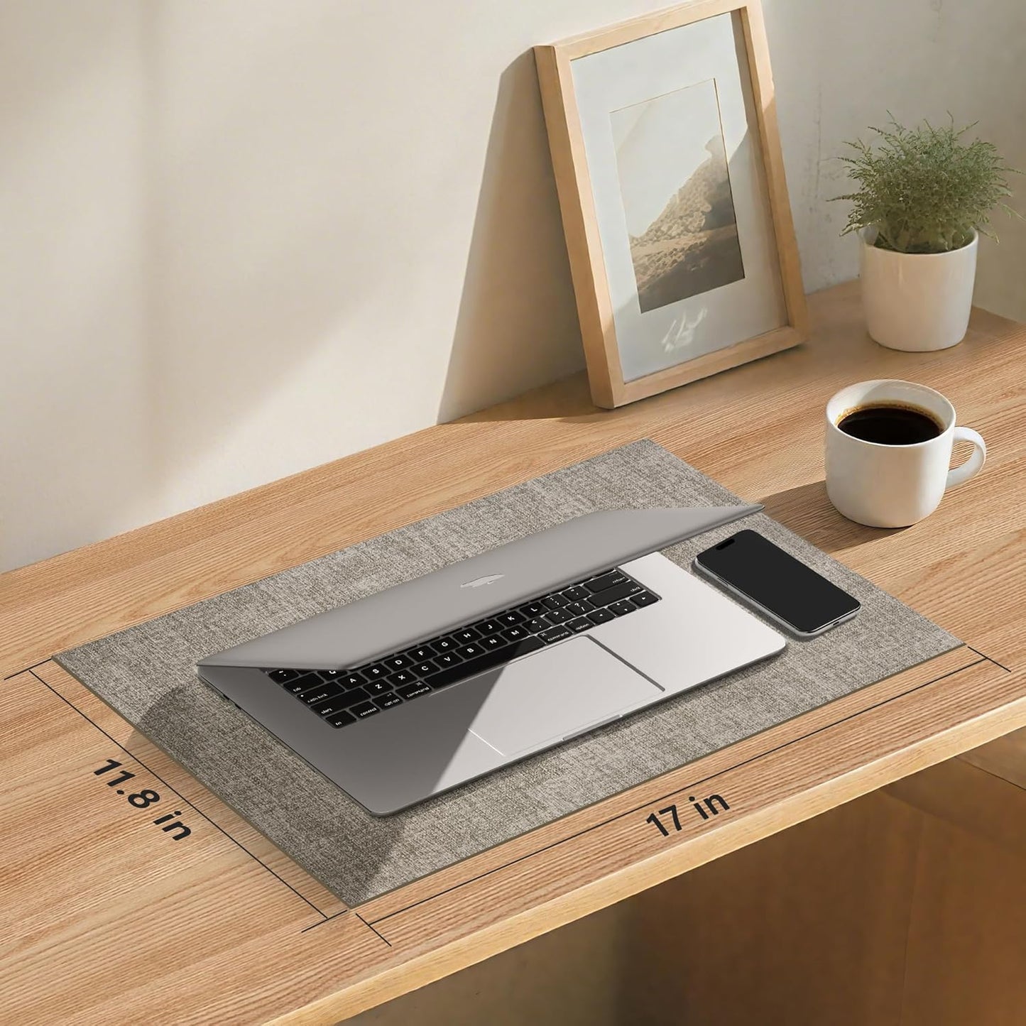 DOLOPL Placemats Set of 12, Reversible Wipeable & Heat Resistant Place Mats, Modern Faux Leather Table Mats for Kitchen, Neutral Waterproof Tablemats for Dining Table Decor, Wedding, Party(Grey)