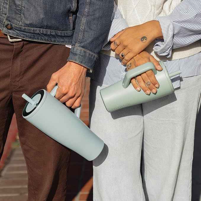 BrüMate Era 40 oz Tumbler with Handle and Straw | 100% Leakproof Insulated Water Bottle Tumbler with Lid and Flexible SoftSip Straw | Made of Stainless Steel | Cup Holder Friendly | 40oz (Matte Black)