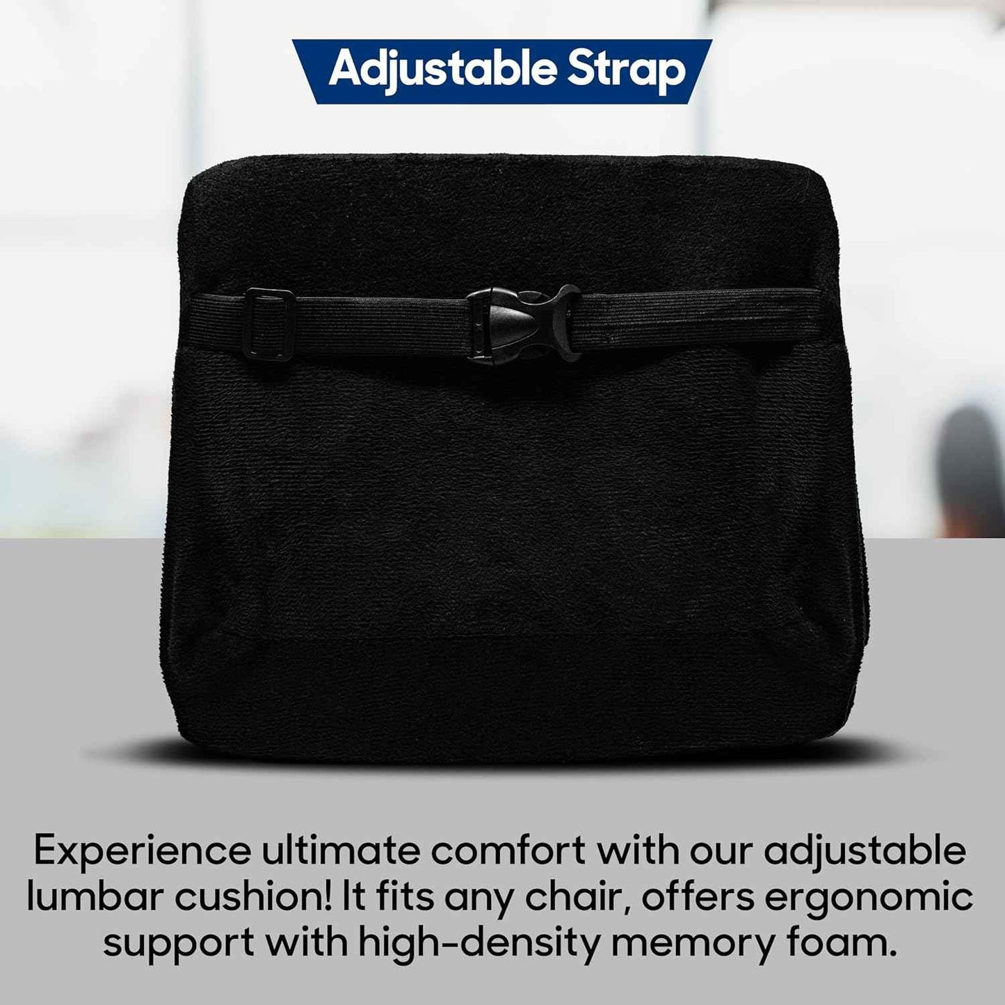 Lumbar Support Pillow with Cooling Gel Ergonomic Back Cushion for Office Chair, Car Seat & Gaming Chair Spine & Posture Support Cushion for Lower Back Pain Relief and Comfort