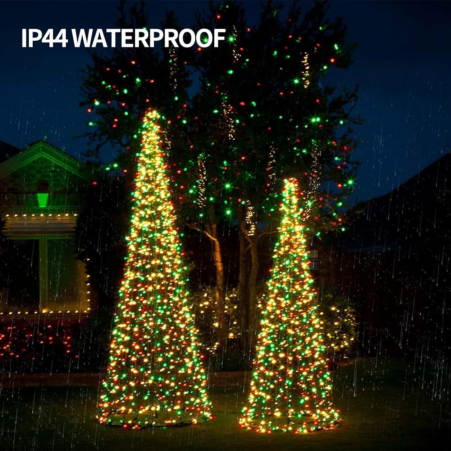 Dazzle Bright Color Changing Christmas Lights, 66ft 200 LED RGB String Lights with Remote & Timer, Fairy Lights for Indoor Outdoor Xmas Tree Party Wedding Christmas Decorations
