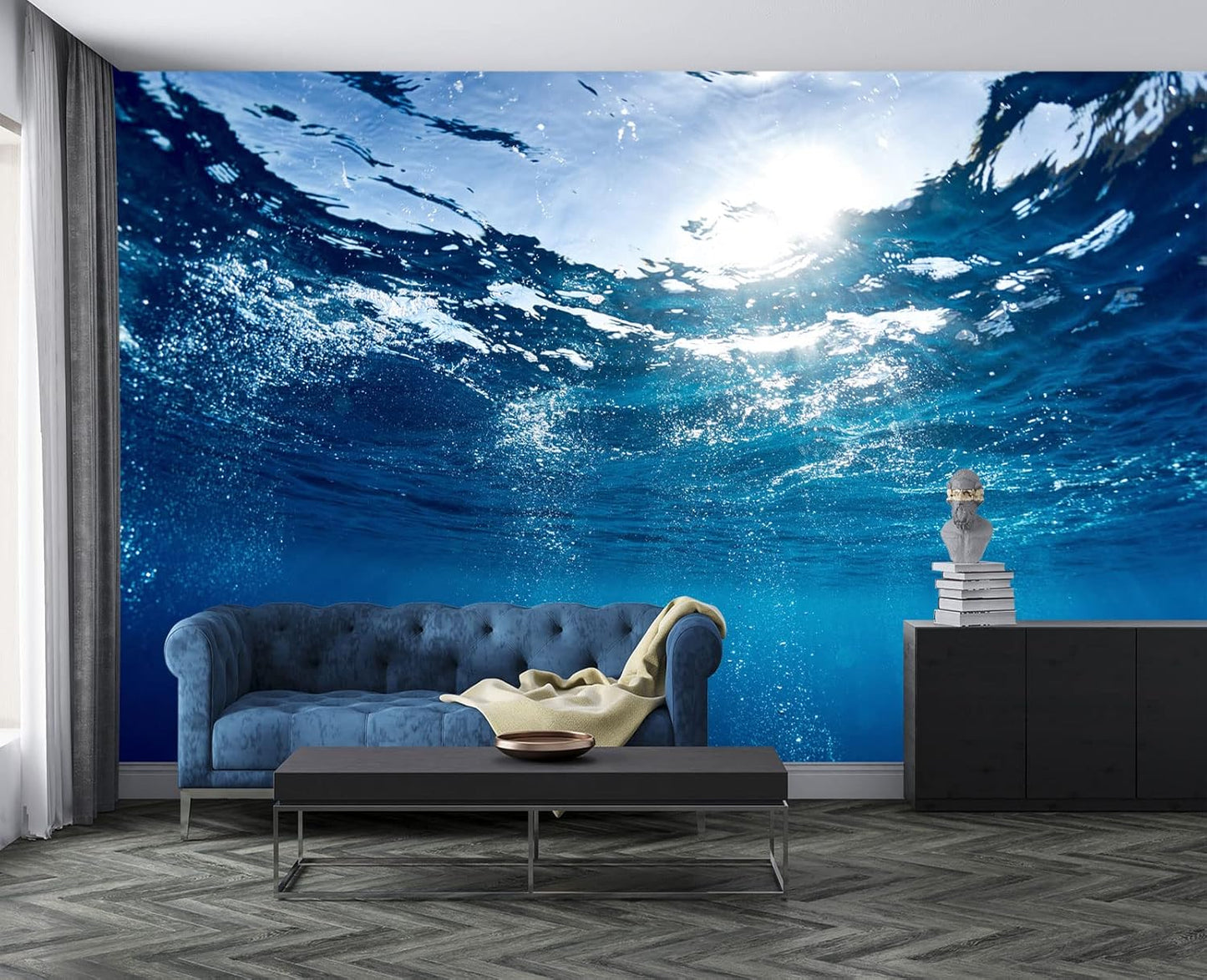 Sunlight Shining into The sea Wall Mural Wallpaper for Bedroom 178" x 117"