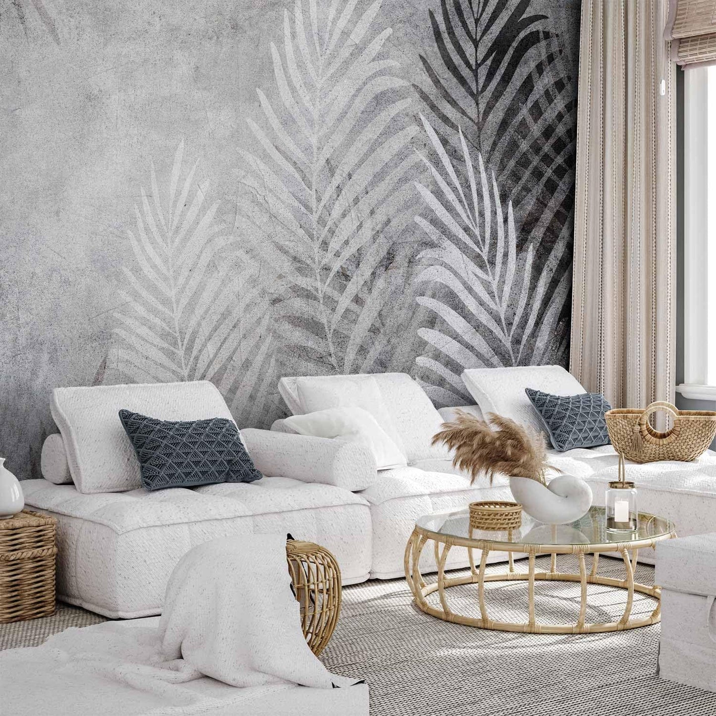 artgeist Premium Wall Mural Leaves 138x101 in - XXL Non-Woven Wallpaper Fleece Wall Decor Photo Print Picture Image Design Palm Abstract Nature Botanical b-C-0855-a-a