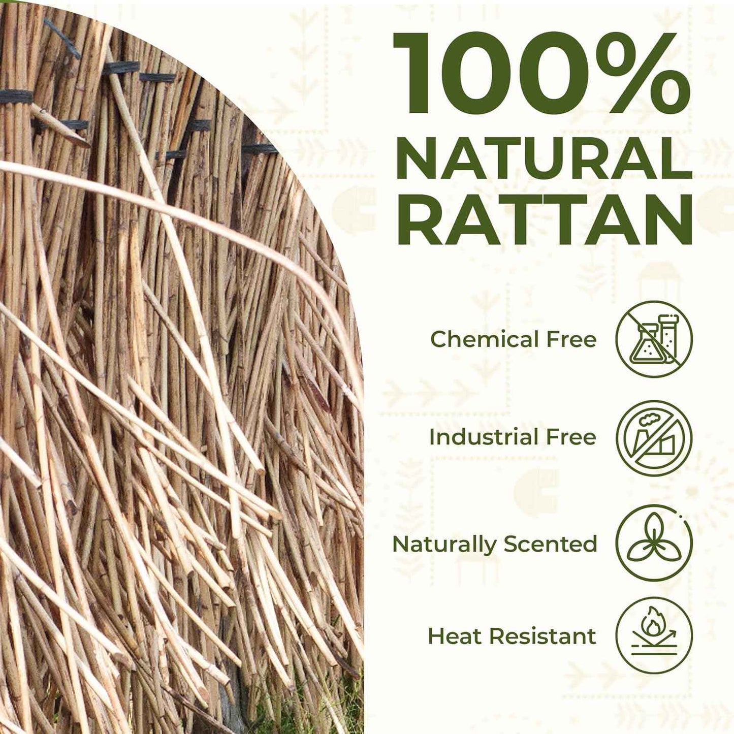 Rattan Serving Tray with Handles (11.4 x 16.9 x 2 in) – Handwoven Wicker Tray for Coffee Table, Breakfast, Ottoman & Home Decor, Natural Woven Tray