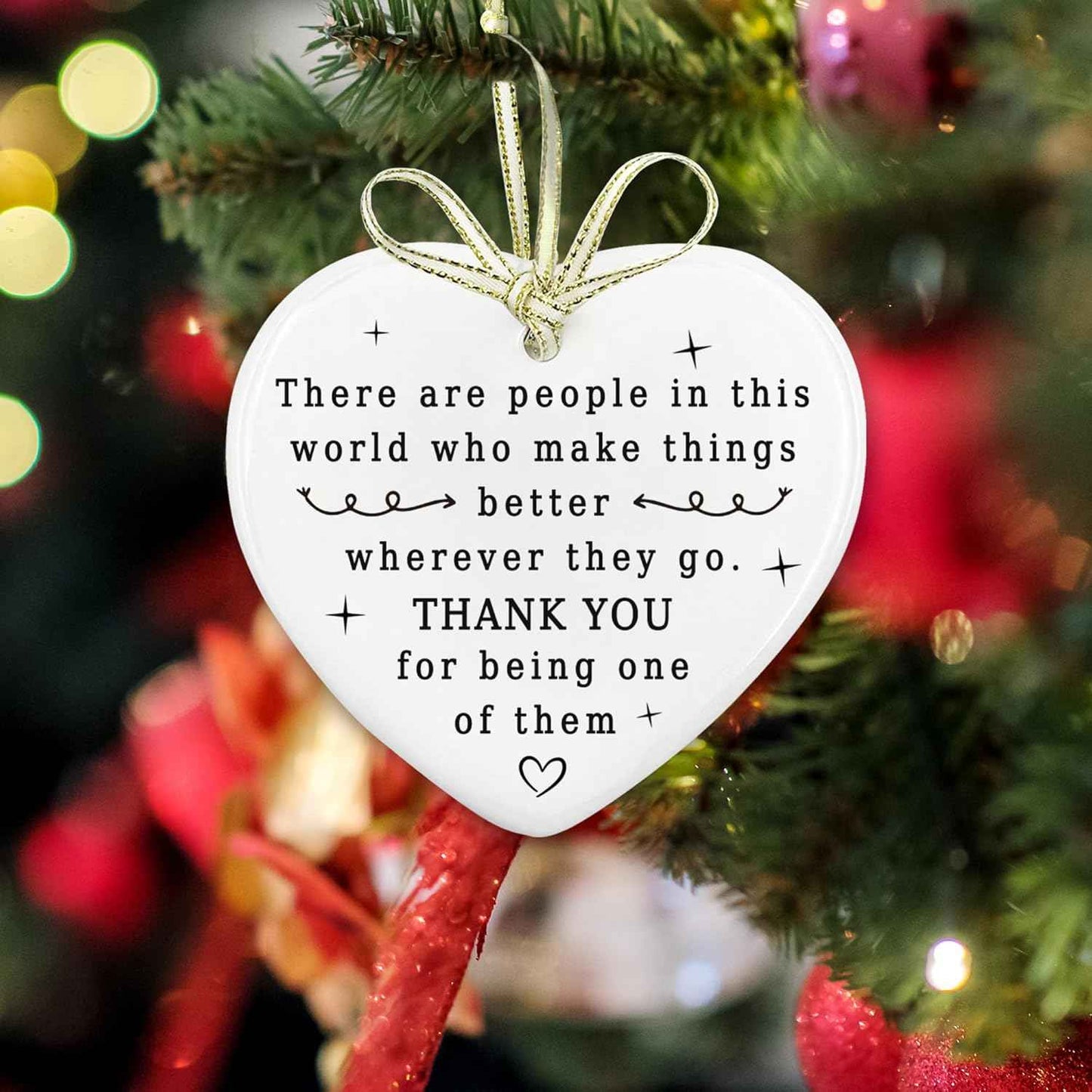Thank You Gifts for Women & Men – Teacher Appreciation, Nurse, Coworker, Boss, Principal, Counselor – Retirement, Farewell, Going Away – Ceramic Ornament Gift
