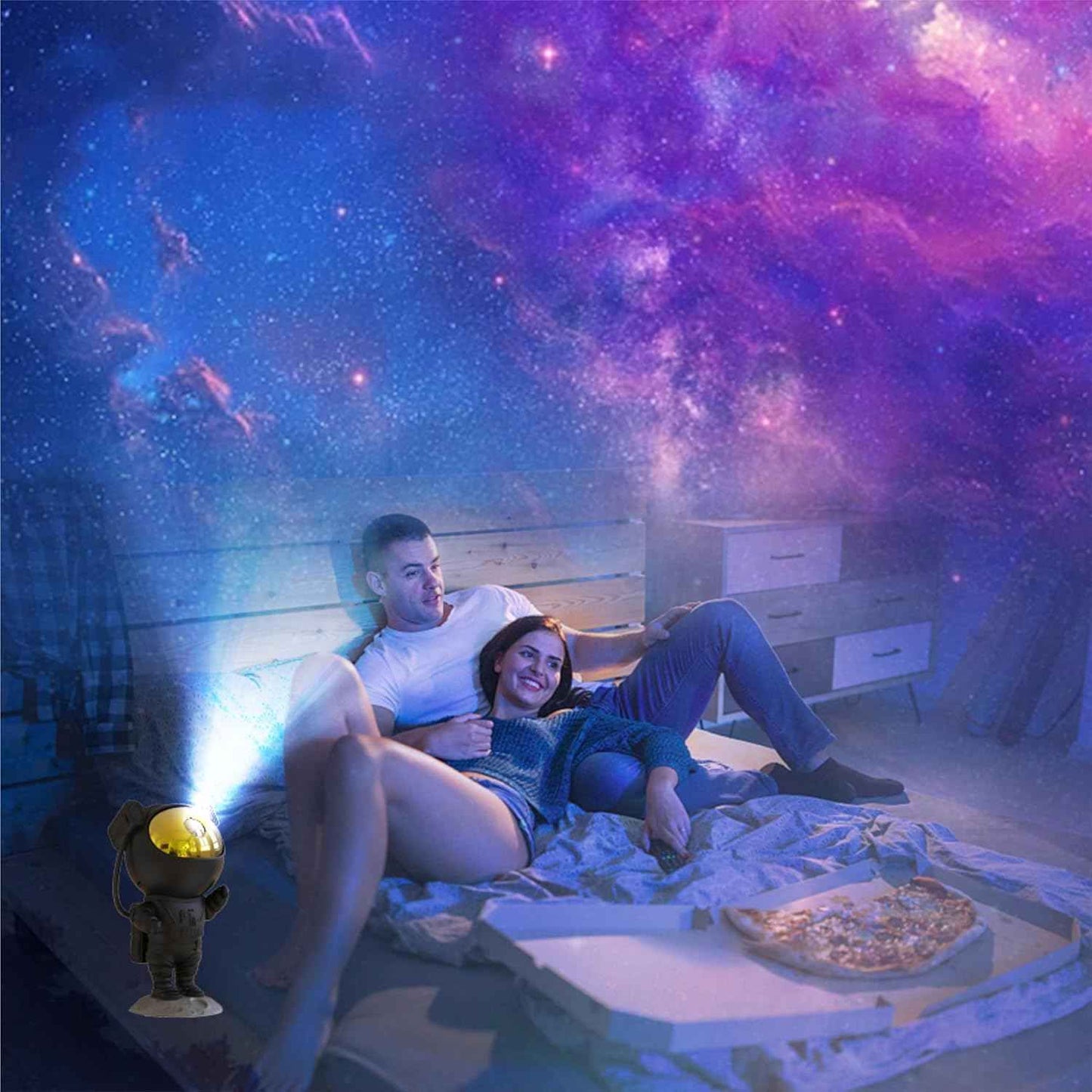 Star Projector Galaxy Night Light,Astronaut Starry Nebula Ceiling LED Lamp with Timer and Remote, Gift for Kids Adults for Bedroom, Christmas, Birthdays