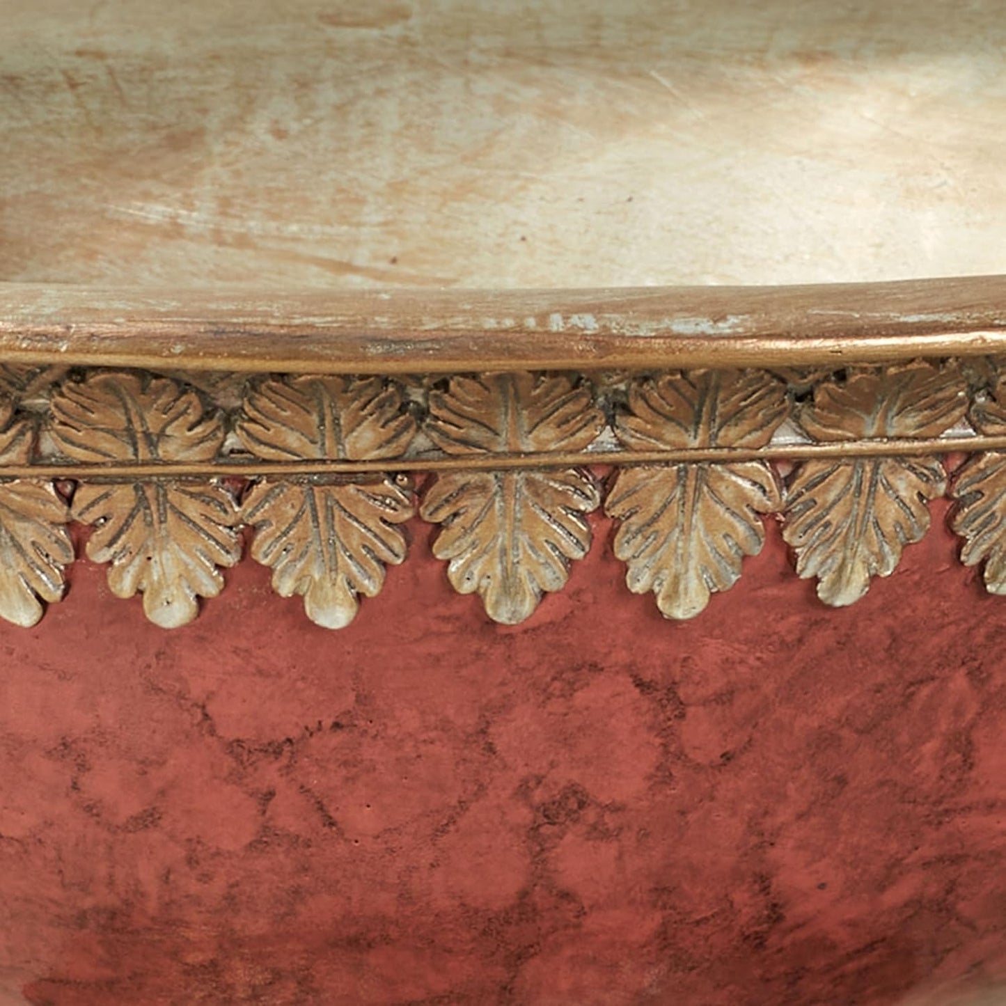 Touch of Class Cambria Cinnabar Marbled Traditional Centerpiece Pedestal Bowl Table Decoration Centerpiece Bowl Only