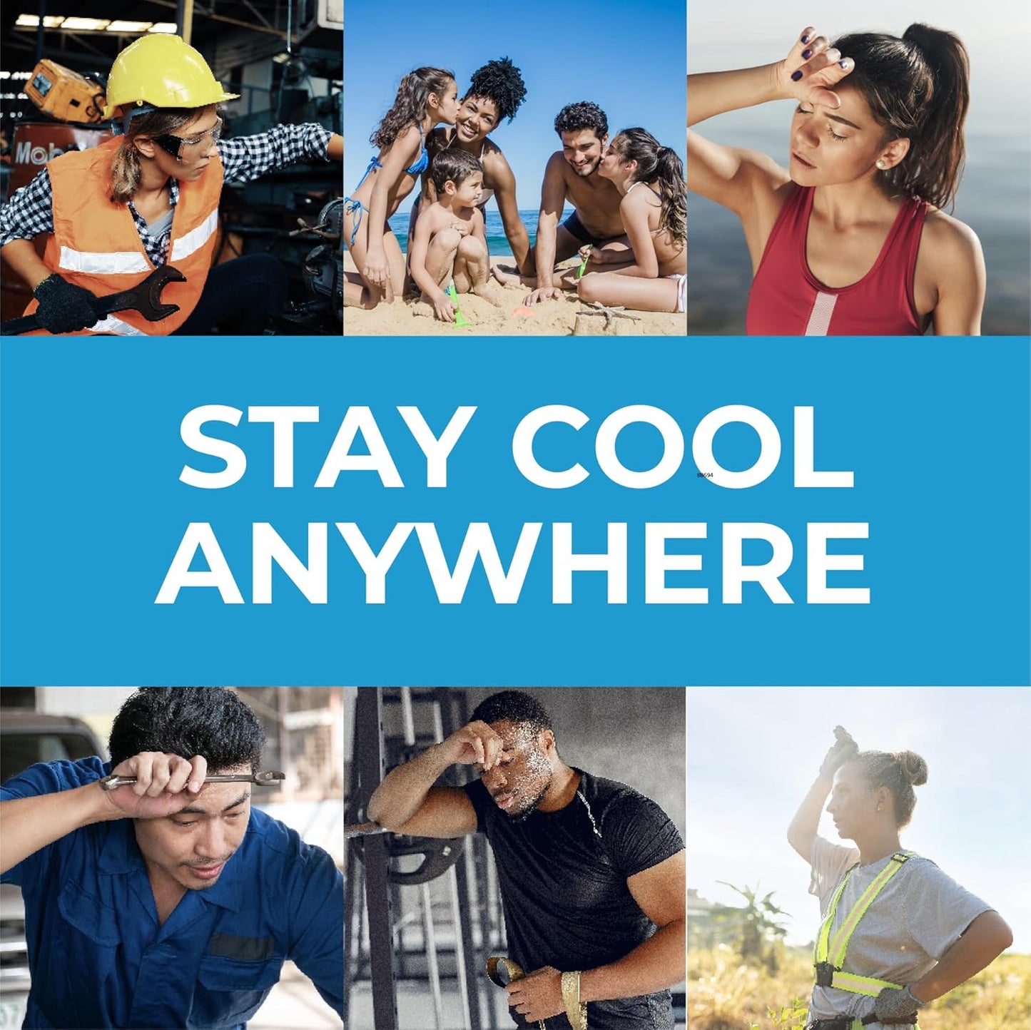 SHAKEitCOOL Original Cooling Towel – Be Cool in Style - Heat Relief, Soft, Lightweight, Sun Protection, Easy Clean - Perfect for Biking, Running, Yoga, Gym, Gardening - Sunset Mountain