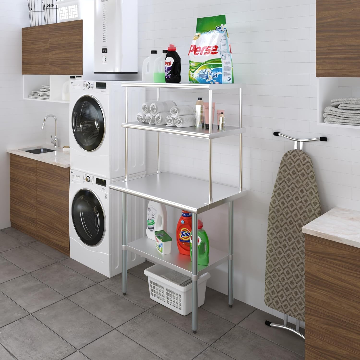 AmGood Double OverShelf Stainless Steel NSF - Many (36" Long x 18" Deep) - Lumora Casa