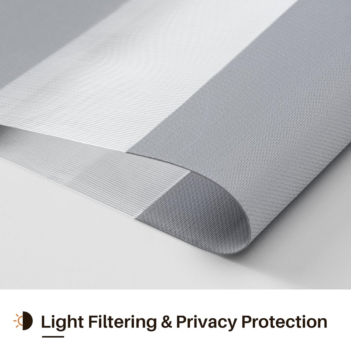 Cordless Zebra Blinds for Windows, Free-Stop Zebra Window Blinds, Dual Layer Light Filtering for Privacy, Easy Install Zebra Shades for Indoor Windows(Gray,35" W x 72 "H)