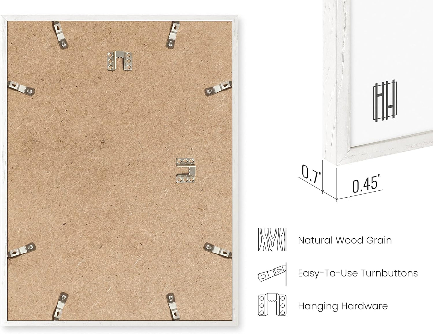 Haus and Hues 12x16 White Oak Wood Picture Frames Set of 25 - Premium Bulk Picture Frames 12x16 Bundle - Elegant Gallery Wall Frame Set for Posters, Art Display - Ideal for Wall Decor in Home & Office