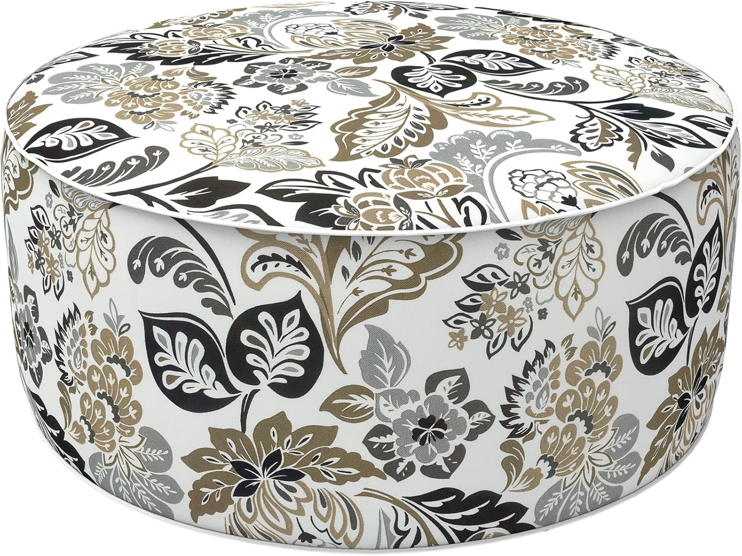 LVTXIII Inflatable Stool Ottoman Footrest with Handle, Decorative Fade-Resistant Foot Stool, Indoor or Outdoor Pouf for Home Garden and Camping Use, 21x21x9, Dailey Tan