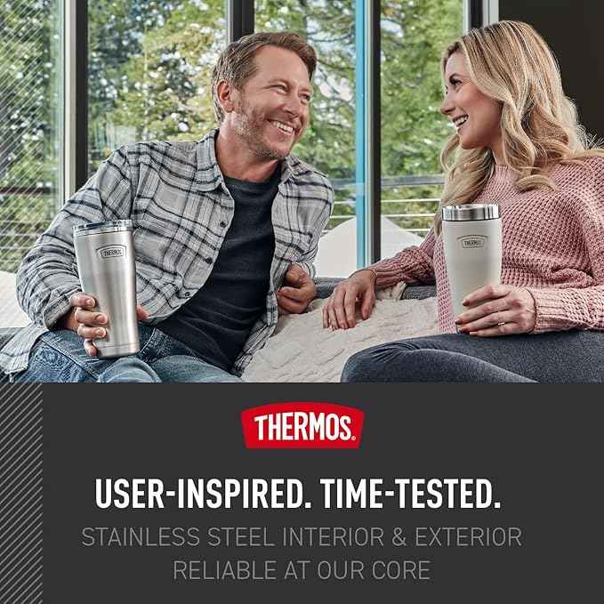 THERMOS ICON SERIES, Stainless Steel Tumbler, Glacier, 16 oz