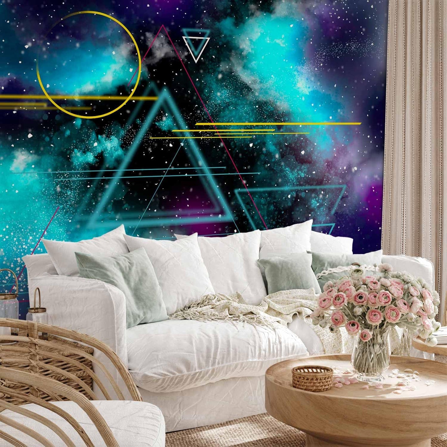 artgeist Premium Wall Mural Galaxy 138x101 in - Non-Woven Wallpaper Fleece Wall Decor Photo Print Picture Image Design Home Mural Cosmos Galaxy Cosmonaut Astronaut a-A-10328-a-a
