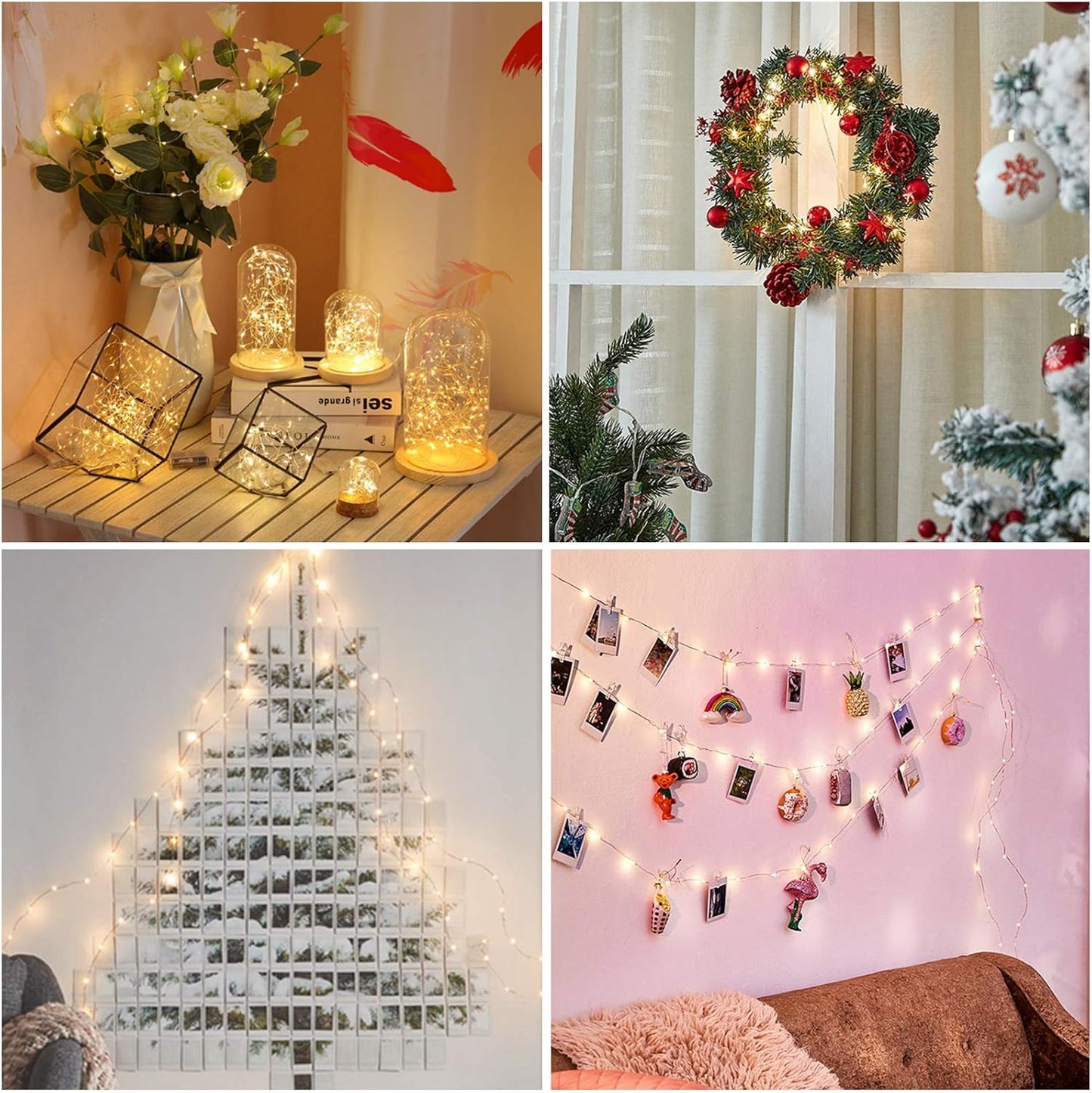 ANJAYLIA LED Fairy String Lights, 80 LED Twinkle Lights Battery Operated for Garden Home Party Wedding Festival Decorations Crafting Lights, Warm White