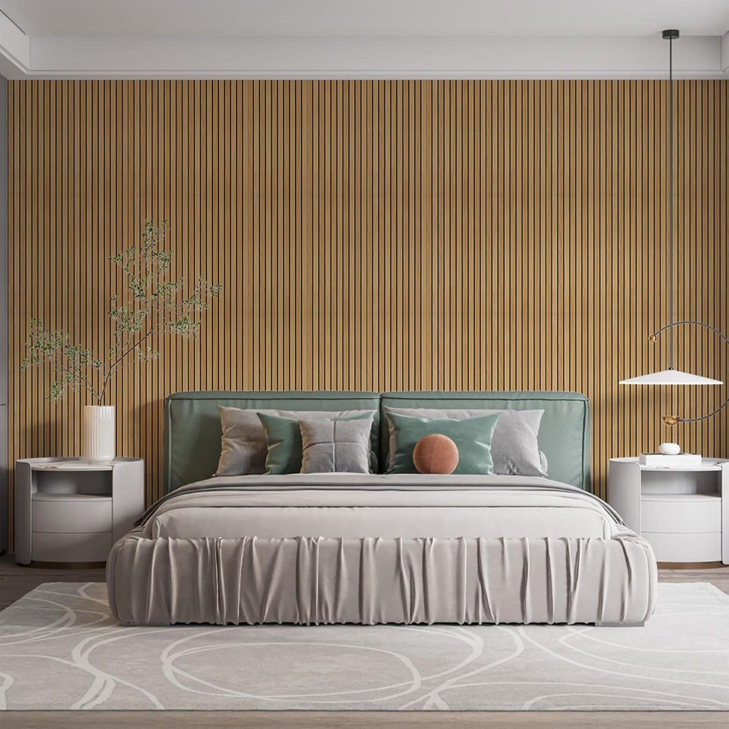 IZODEKOR 3D Wood Effect Wall Panels - Faux Wood Paneling for Living Room, Kitchen, Bathroom and More | Natural Wood Look | Easy Application | Light Wood - Pack of 5, Covers 25 sq ft