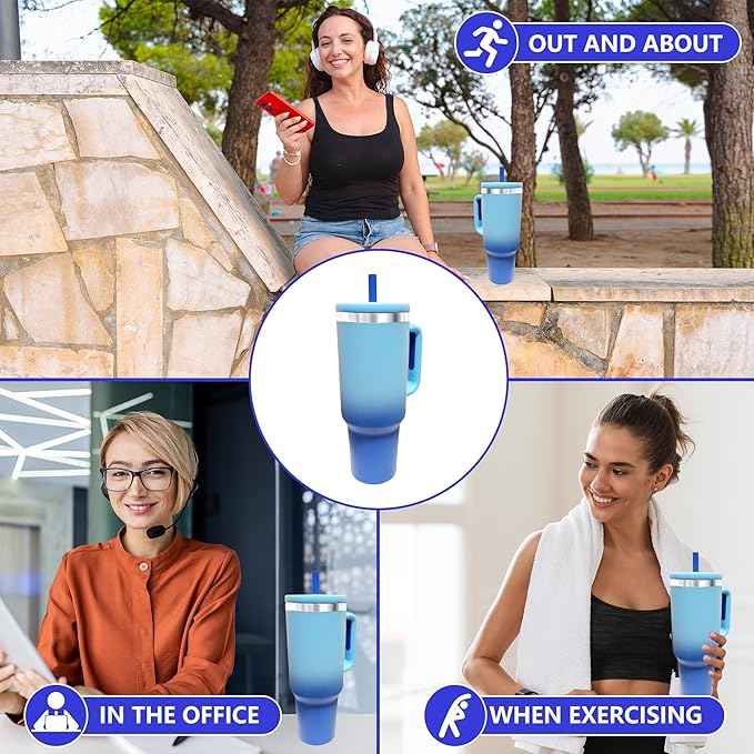 40-OZ Insulated Water Bottle,Insulated Stainless Steel Tumbler,Reusable Cold Drink Thermos,BPA-Free, Double-Wall Stainless Steel Water Bottle (Royal Blue, 40, Fluid Ounces)