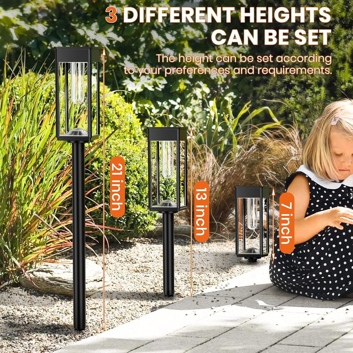 Solar Pathway Lights Outdoor,2 Pack Bright Solar Lights Outdoor,IP65 Waterproof Solar Garden Lights Solar Powered Landscape Lighting for Yard Patio Walkway Driveway Pathway (Cool White)