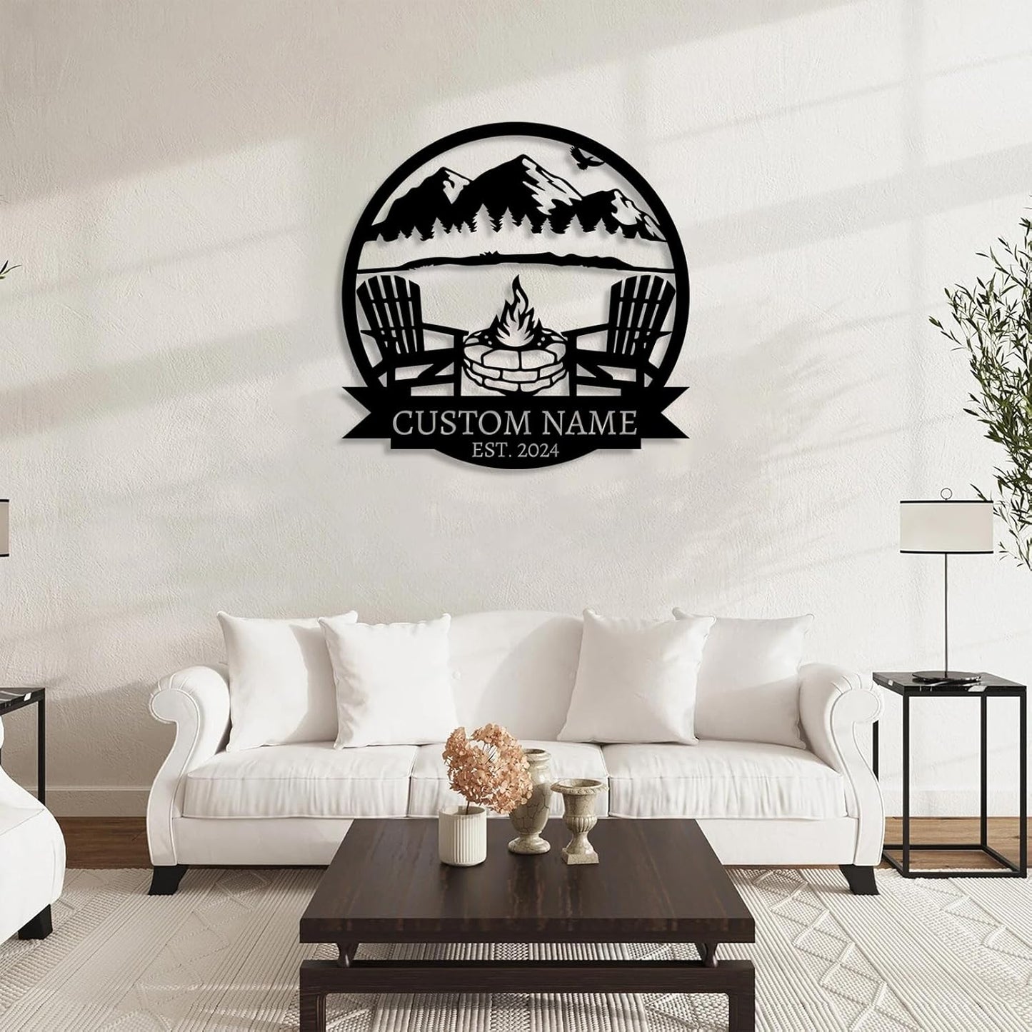 Personalized Camping Signs | Custom Metal Sign | Custom Mountain Campfire Sign | Custom Signs Outdoor Metal | Family Name Sign | Personalized Campfire Name Sign | Metal Wall Art | Camping Signs