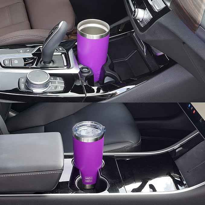 WETOWETO 20oz Insulated Stainless Steel Tumbler, Double Wall Vacuum Leak-proof Travel Coffee Mug, Powder Coated Water Cup (Purple, 1 Pack)