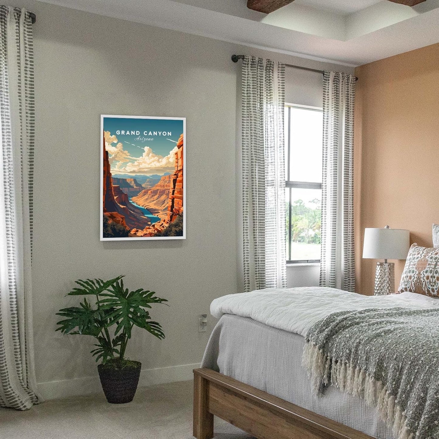 Viokalt Vintage Arizona Scenery Wall Art Funky Usa City Landscape Canvas Posters Funky North America Grand Canyon Travel Prints Painting For Living Room Bedroom Wall Decor 8x12in Unframed