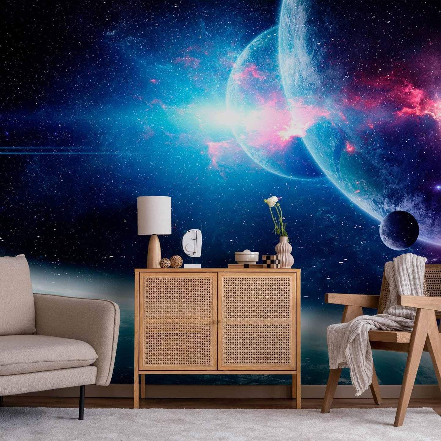 artgeist Premium Wall Mural Cosmos Galaxy 118x83 in - Non-Woven Wallpaper Fleece Wall Decor Photo Print Picture Image Design Stars Solar System Universe Space b-C-10047-a-a