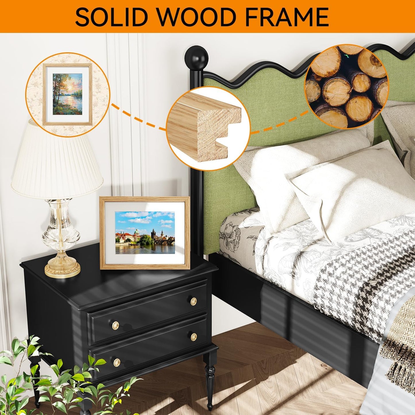 IBUYKE 8x10 Picture Frame,Set of 3,Solid Oak Wood 8x10 Photo Frame with Mat to 5x7,10x8 Picture Frames With Tempered Glass,Tabletop or Wall Mount Display,Home Decor,Natural Oak 8 x 10 Frame,UWPF0810N-3