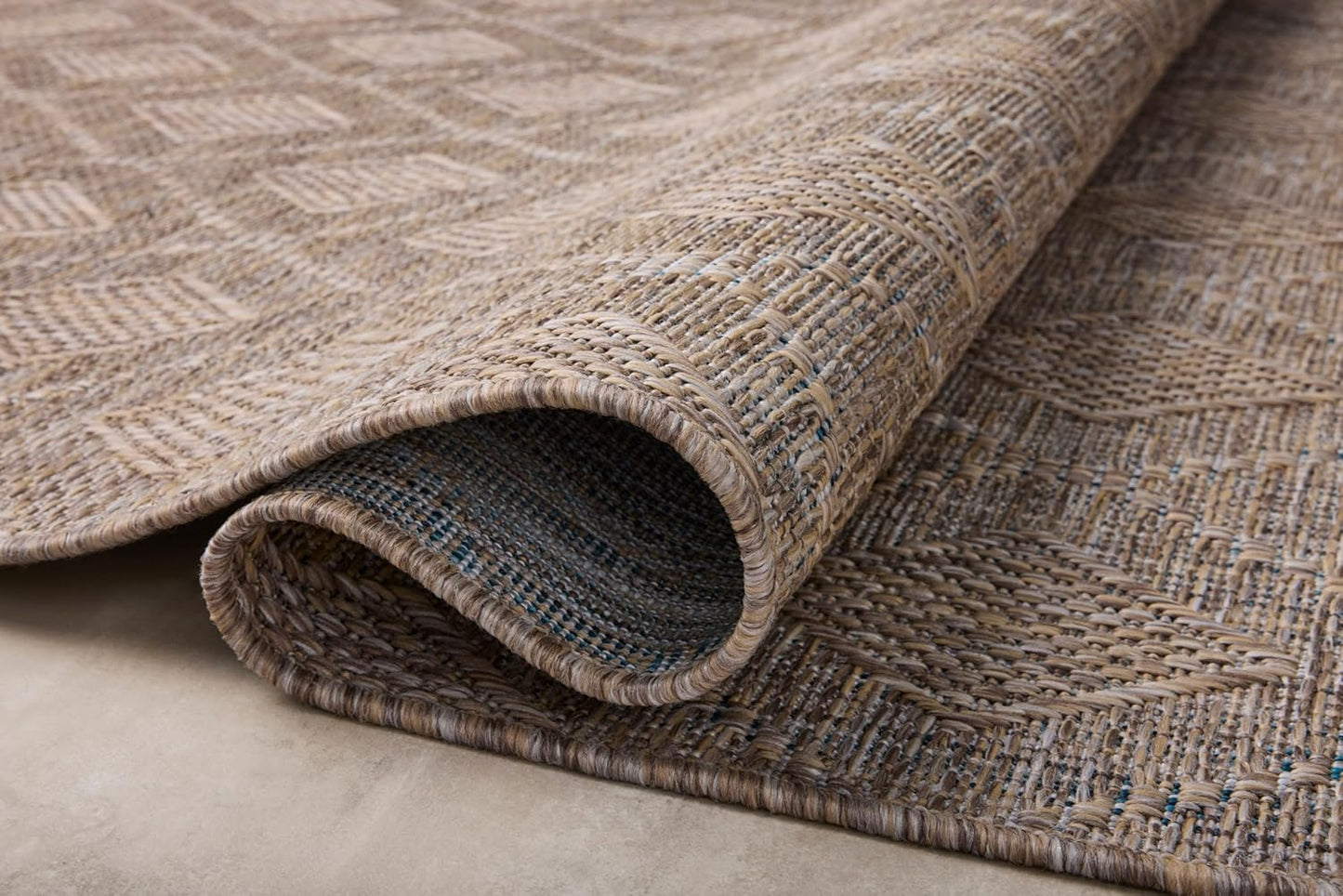Loloi Amber Lewis Topanga Collection TOP-06 Natural/Mist 5'-3" x 7'-6" Indoor/Outdoor Area Rug
