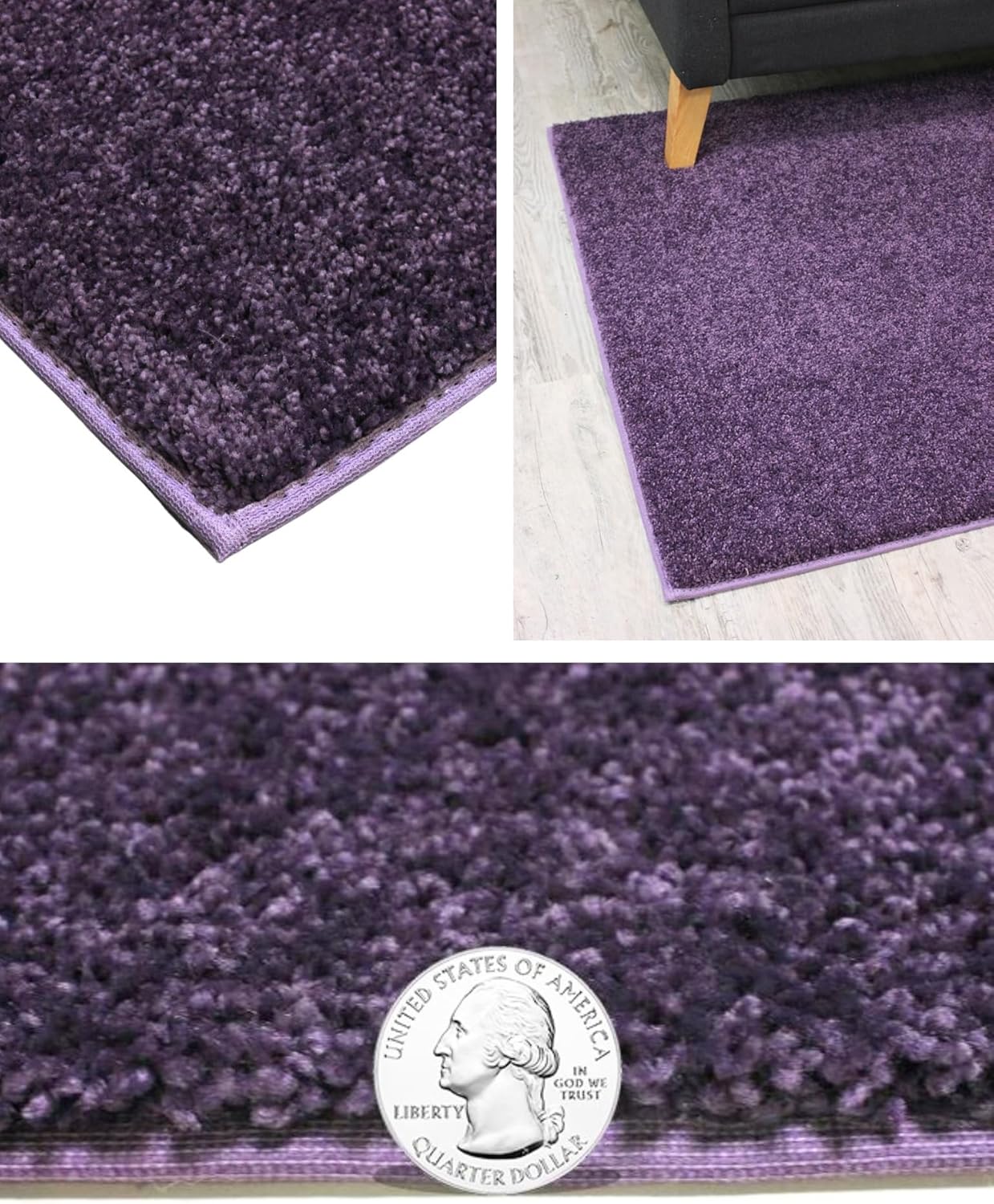 KOECKRITZ Soft and Colorful Kids Classroom Area Rugs (Passes Flammability Pill Test) Many Sizes and Bright Colors to Select from (7' Round, Eggplant)