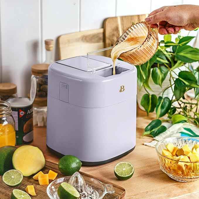 1.5 Quart Ice Cream Maker with Touch Control Panel, Freezer Bowl Design, Compact Electric Machine for Homemade Frozen Desserts, Gelato & Sorbet (Lavender)
