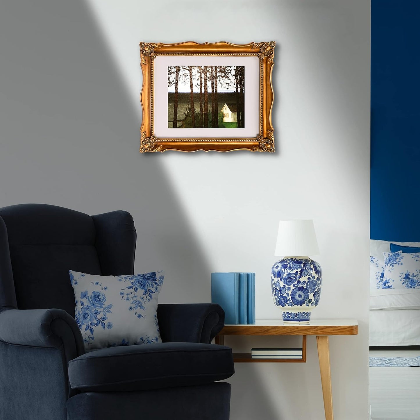 Vintage 11x14 Picture Frame with Embossed Flower, Ornate Gold Frame for 11x14 or 8x10 Photos with White Mat, Antique Baroque Frames with Hook for Wall Mounting Display(Bronze)