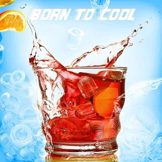 Countertop Ice Maker Machine, 8 Ice Cubes in 6 mins, 26lb/Day Bullet Ice with 2 Sizes- Portable Mini, Energy Saving & Basket/Scoop for Home/Party/Travel/Camping/Bar,Grey
