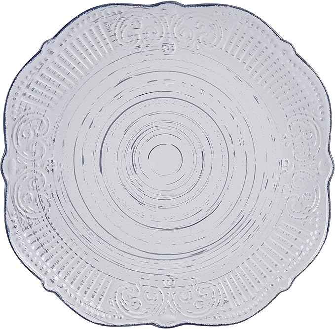 Pfaltzgraff Isabella 16-Piece Stoneware Dinnerware Set, Service for 4 - Handpainted Unique Glazed Finish - Includes Dinner Plates, Salad Plates, Bowls, Mugs - Dishwasher & Microwave Safe (Gray)