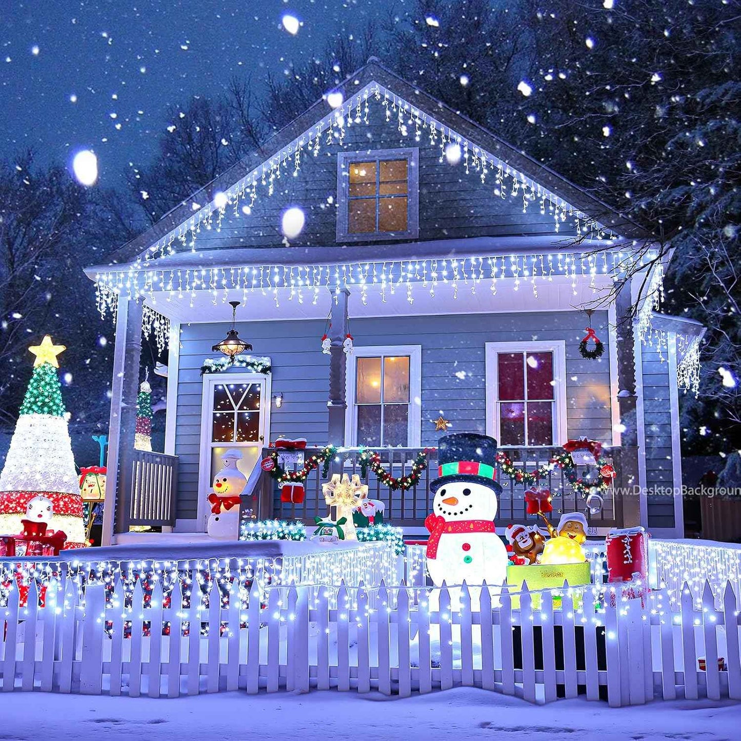 132ft Icicle Lights for Outside, 1280 LED White Christmas Lights Outdoor with 240 Twinkle Drops, 8 Modes Plug in Waterproof Timer Memory for Tree Wedding Party House Patio Eave Yard Holiday Decoration