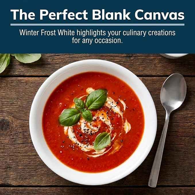 Corelle Vitrelle 6-Piece Soup/Cereal Bowl Set Triple Layer Glass and Chip Resistant, 18-Oz Lightweight Round Bowls, Winter Frost White