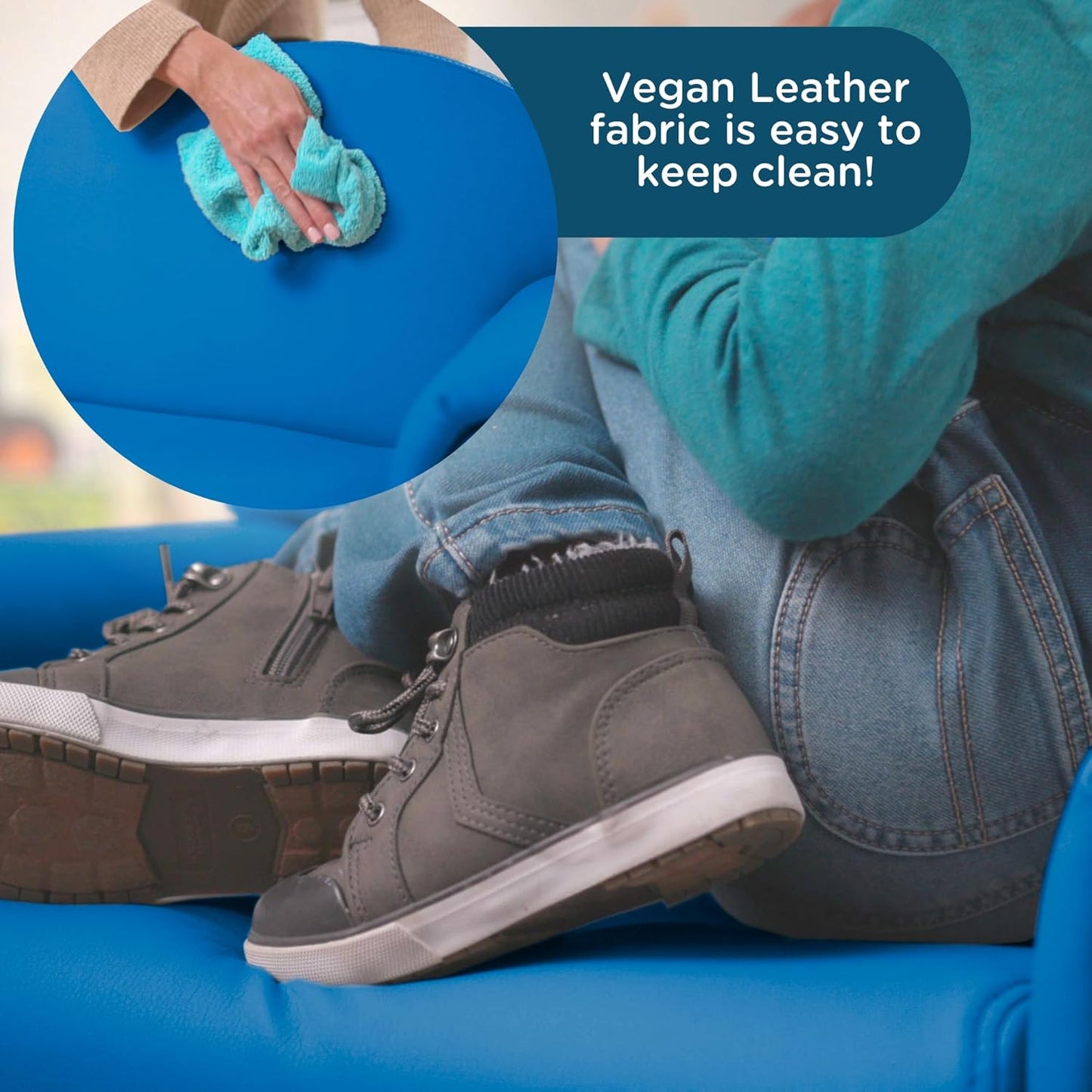 Children's Factory As We Grow Toddler Chair, Deep Water, CF805-195, Flexible Seating for Daycare or Preschool, Kids Reading Chair, Playroom Furniture