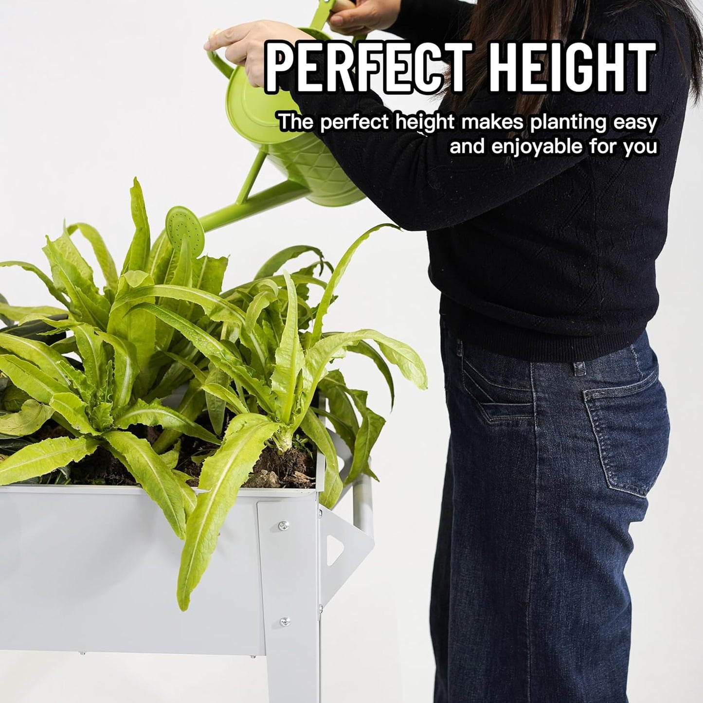 𝐑𝐚𝐢𝐬𝐞𝐝 𝐆𝐚𝐫𝐝𝐞𝐧 𝐁𝐞𝐝 𝐎𝐮𝐭𝐝𝐨𝐨𝐫 Elevate Herb Garden Planter Box Outdoor Raised Planter Box with Legs On Wheels for Vegetables Flower Tomato Patio Backyard