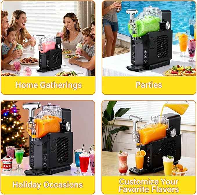 2-in-1 smoothie/soft ice cream machine, 57oz Frozen Drink Maker, 5 Preset Modes, Auto-Cleaning, No Ice Needed, for Milkshakes, Margarita Slushies & Frozen Beverages