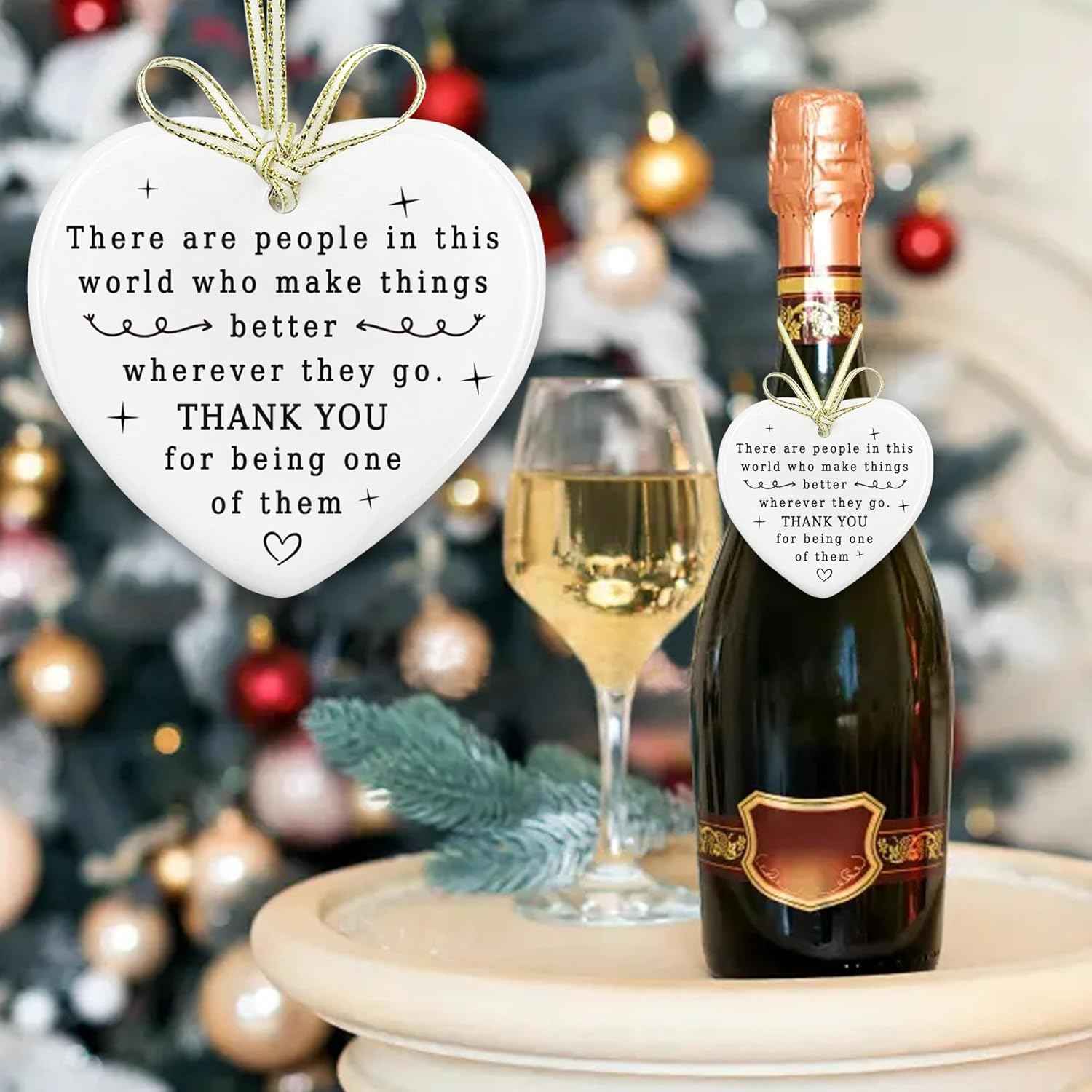 Thank You Gifts for Women & Men – Teacher Appreciation, Nurse, Coworker, Boss, Principal, Counselor – Retirement, Farewell, Going Away – Ceramic Ornament Gift