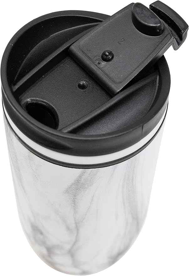 MIRA 16 oz Travel Coffee Mug - Insulated Stainless Steel Tumbler with Screw Lid - French Granite